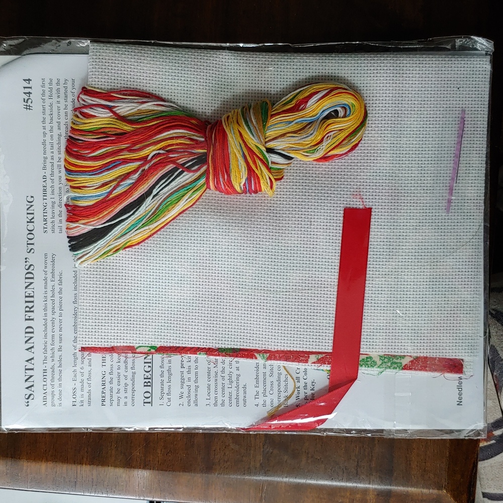 Christmas Cross Stitch Stocking Kit - Picture 2 of 4